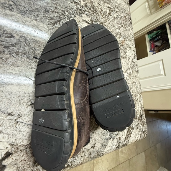 Cole Haan Men's Dark Brown Leather Boots - Picture 1 of 3